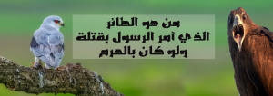 من هو الطائر الذي أمر الرسول قتلة و لو بالحرم