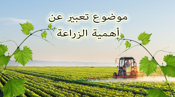 موضوع تعبير عن أهمية الزراعة