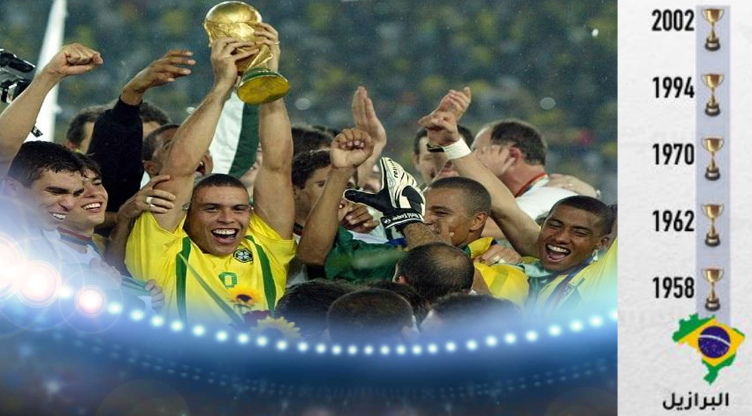 أكثر المنتخبات فوزا بكأس العالم